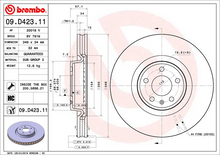 Load image into Gallery viewer, Brembo Painted Brake Disc, 09.D423.11