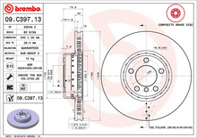Load image into Gallery viewer, Brembo Painted Brake Disk, 09.C397.13