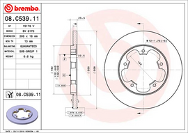 Brembo Painted Brake Disc, 08.C539.11
