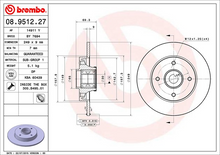 Load image into Gallery viewer, Brembo Brake Disc, 08.9512.27