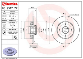 Brembo Brake Disc, 08.9512.27