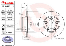 Brembo Painted Brake Disc, 09.D580.11
