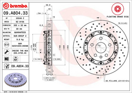 Brembo Painted Brake Disc, 09.A804.33