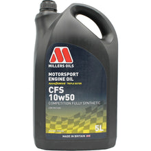 Load image into Gallery viewer, Millers Oils Motorsport CFS 10w-50 Fully Synthetic Engine Oil - 5L