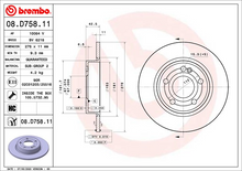 Load image into Gallery viewer, Brembo Painted Brake Disc, 08.D758.11