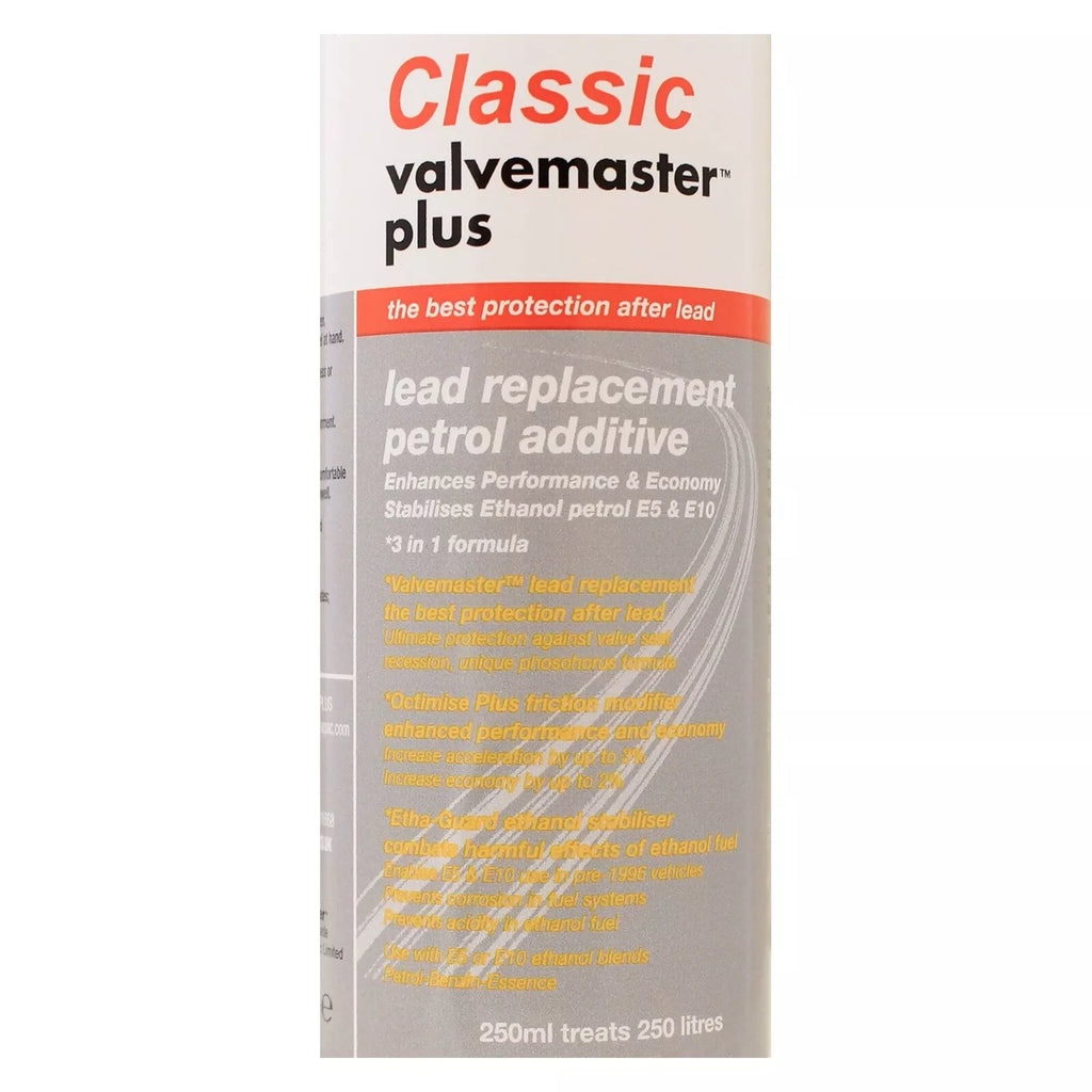 Classic Valvemaster PLUS 3 in 1 Lead Replacement Fuel Additive 250ml treats 250L