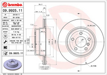 Load image into Gallery viewer, Brembo Painted Brake Disc, 09.9925.11