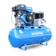 Load image into Gallery viewer, Hyundai 200L Litre Air Compressor, 29CFM/145psi, Twin Cylinder Belt Drive 14hp