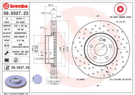 Brembo Painted Brake Disc, 09.D527.23