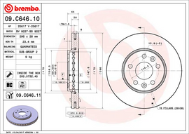Brembo Painted Brake Disc, 09.C646.11