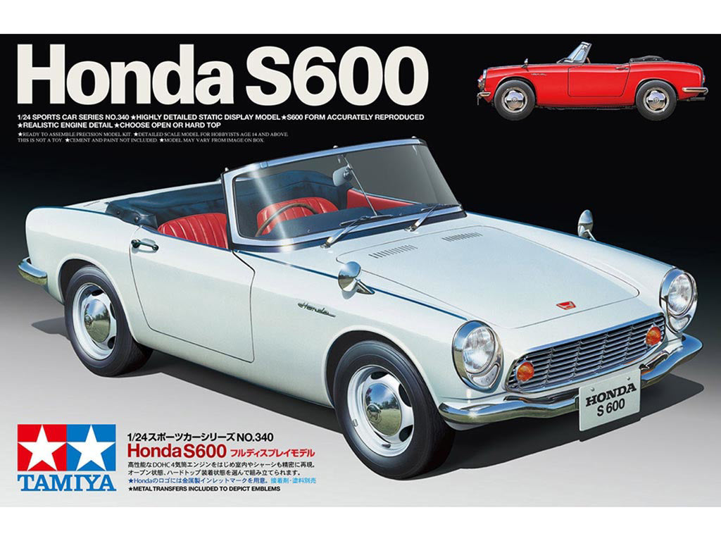 Tamiya 1/24 Honda S600 Model Kit - 24340