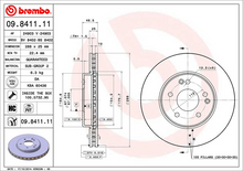 Load image into Gallery viewer, Brembo Painted Brake Disc, 09.8411.11