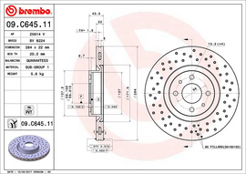 Brembo Painted Brake Disc, 09.C645.11