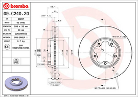 Brembo Brake Disc, 09.C240.20