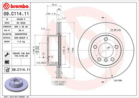 Brembo Painted Brake Disc, 09.C114.11