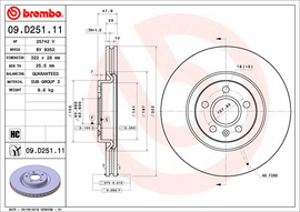 Brembo Painted Brake Disc, 09.D251.11