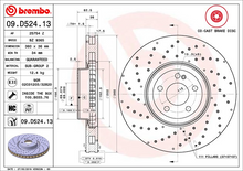 Load image into Gallery viewer, Brembo Painted Brake Disc, 09.D524.13