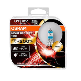 Osram H7 Night Breaker Headlight Bulbs +200% More Brightness Twin Pack