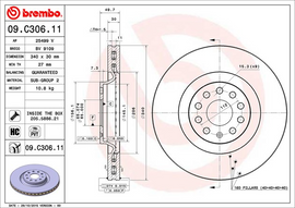 Brembo Painted Brake Disc, 09.C306.11
