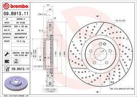 Brembo Painted Brake Disc, 09.B913.11