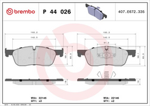 Load image into Gallery viewer, Brembo Brake Pad, P 44 026