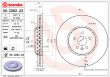 Load image into Gallery viewer, Brembo Painted Brake Disc, 09.C982.23