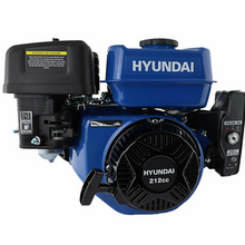 Load image into Gallery viewer, Hyundai 212cc 6.5hp ¾” / 19.05mm Electric-Start Horizontal Straight Shaft Petrol Engine, 4-Stroke, OHV