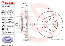 Brembo Painted Brake Disc, 09.A895.11