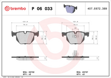 Load image into Gallery viewer, Brembo Brake Pad, P 06 033