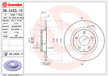 Load image into Gallery viewer, Brembo Painted Brake Disc, 08.C423.11