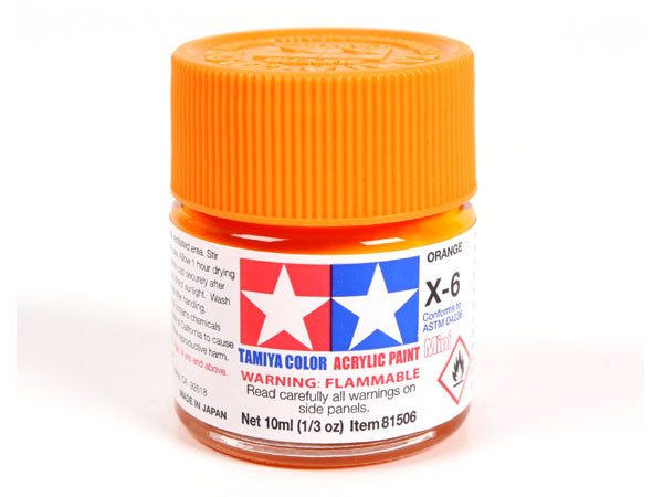 Tamiya X-6 Orange Mini Acrylic Paint - 10ml