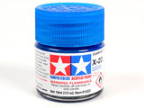 Tamiya X-23 Clear Blue Mini Acrylic Paint - 10ml