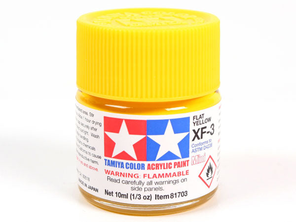 Tamiya XF-3 Flat Yellow Mini Acrylic Paint - 10ml