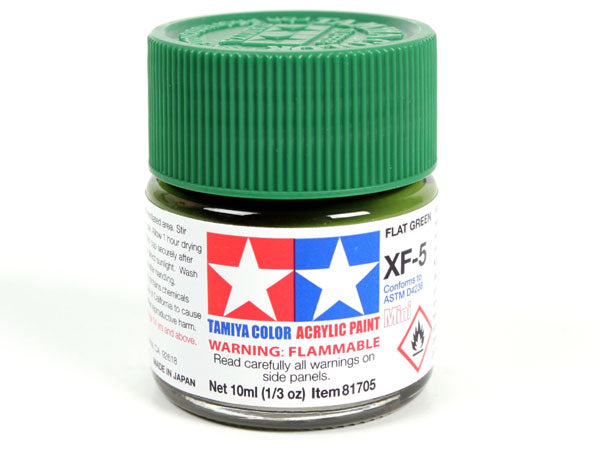 Tamiya XF-5 Flat Green Mini Acrylic Paint - 10ml