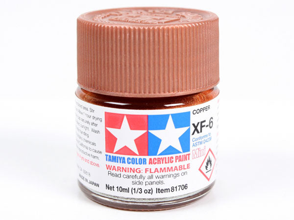 Tamiya XF-6 Copper Mini Acrylic Paint - 10ml