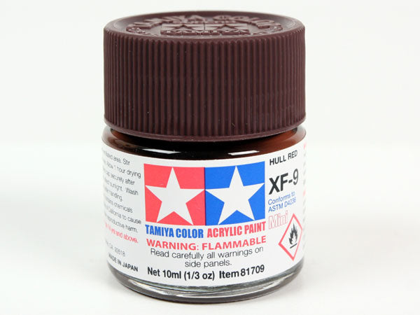 Tamiya XF-9 Hull Red Mini Acrylic Paint - 10ml