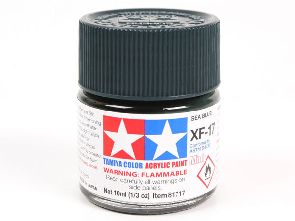 Tamiya XF-17 Sea Blue Mini Acrylic Paint - 10ml