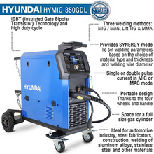 Load image into Gallery viewer, Hyundai MIG DC Inverter Welder, 400V Three Phase, Pro Series