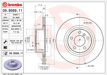 Load image into Gallery viewer, Brembo Painted Brake Disc, 09.B569.11