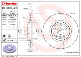 Brembo Painted Brake Disc, 09.D063.21