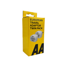 Load image into Gallery viewer, AA European Plug Adaptor (Twin Pack)