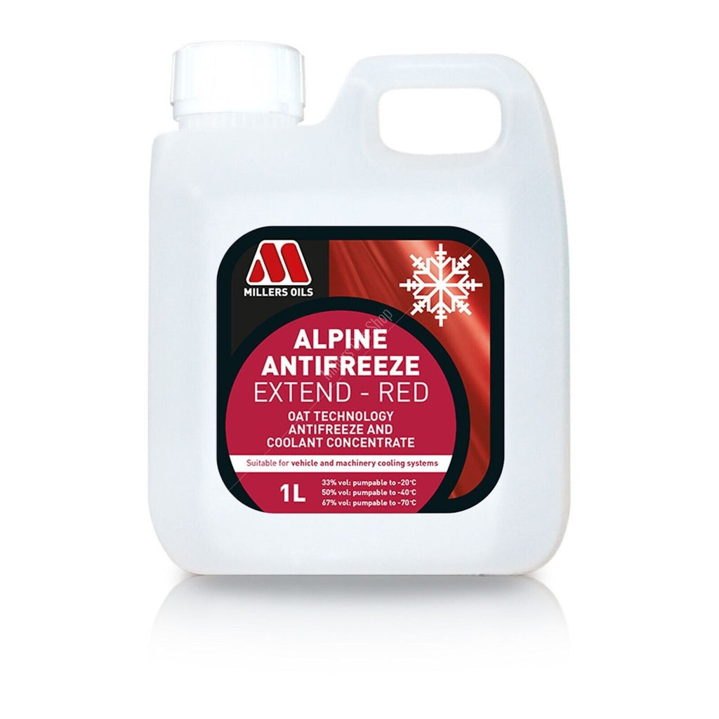 Millers Oils Alpine Antifreeze Extend Red Concentrate 1L