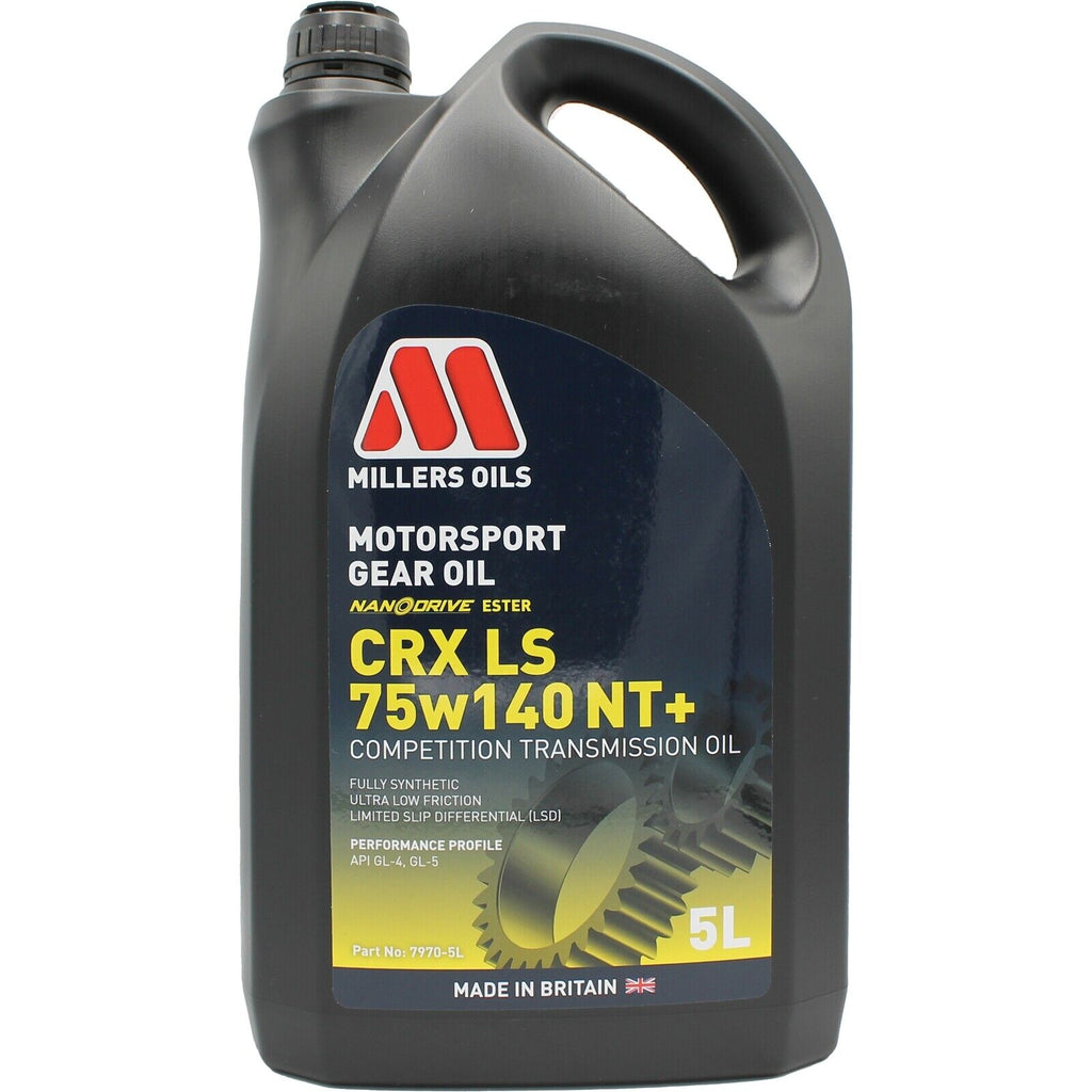 Millers Oils Motorsport CRX LS 75w-140 NT+ Fully Synthetic Gear Oil 5L
