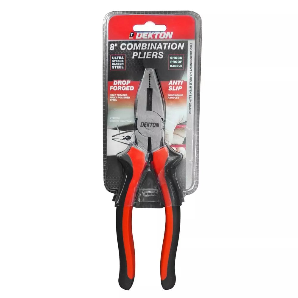 Dekton 200mm Soft Grip Combination Pliers Wire Cutters Combo Plier Tool 8" DIY