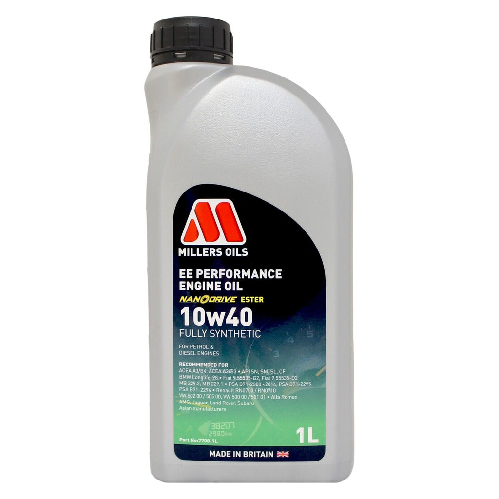 Millers Oils EE Performance 10w-40 Fully Synthetic Engine Oil 1L – CLZ ...