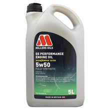 Load image into Gallery viewer, Millers Oils EE Performance 5w-50 5w50 Fully Synthetic Engine Oil 5L