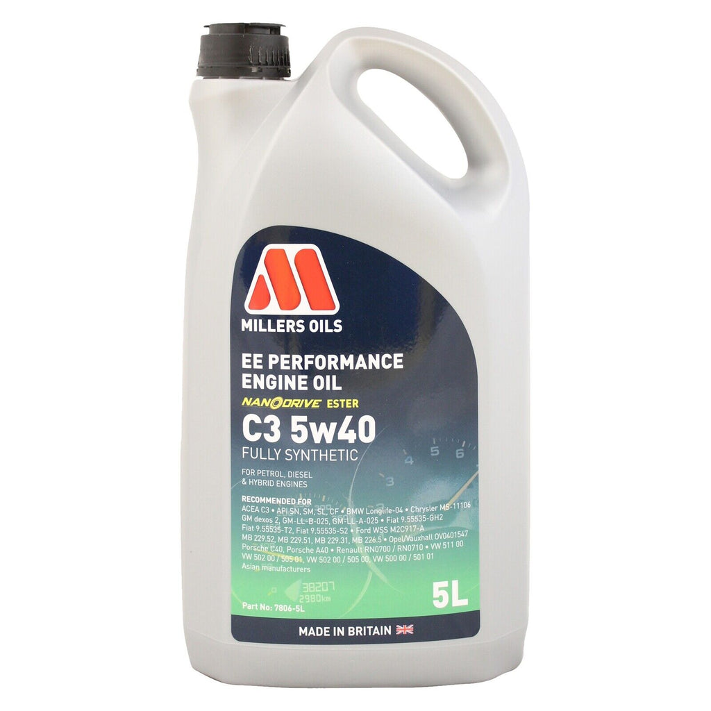 Millers Oils EE Performance C3 5w-40 Fully Synthetic Engine Oil 5L