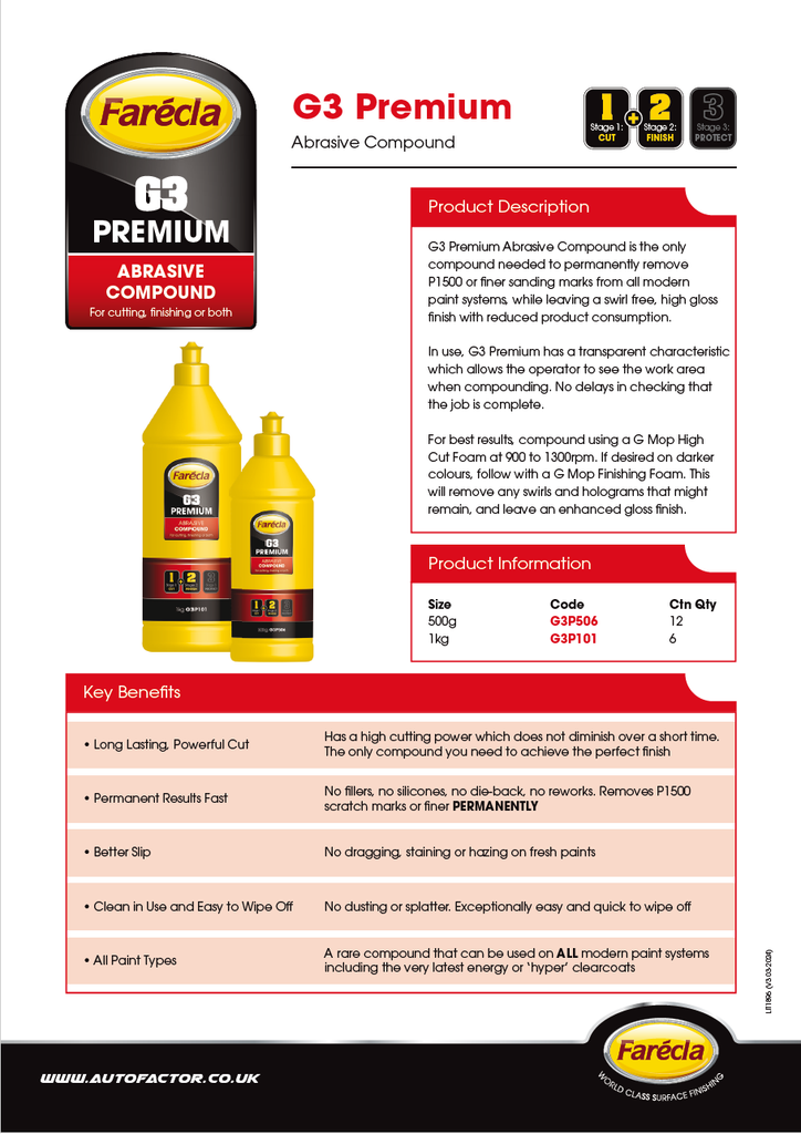 Farecla G3 Premium Abrasive Compound