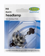 Load image into Gallery viewer, Ring Automotive RU472 H4 Carded Bulb