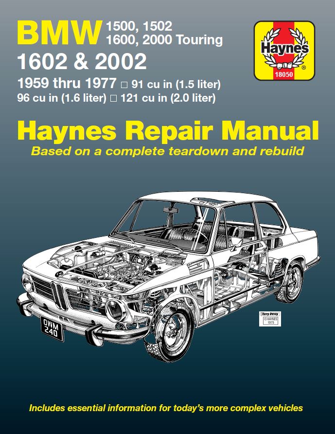 BMW 1500, 1502, 1600, 1602, 2000 & 2002 (59 - 77) Haynes Repair Manual 18050